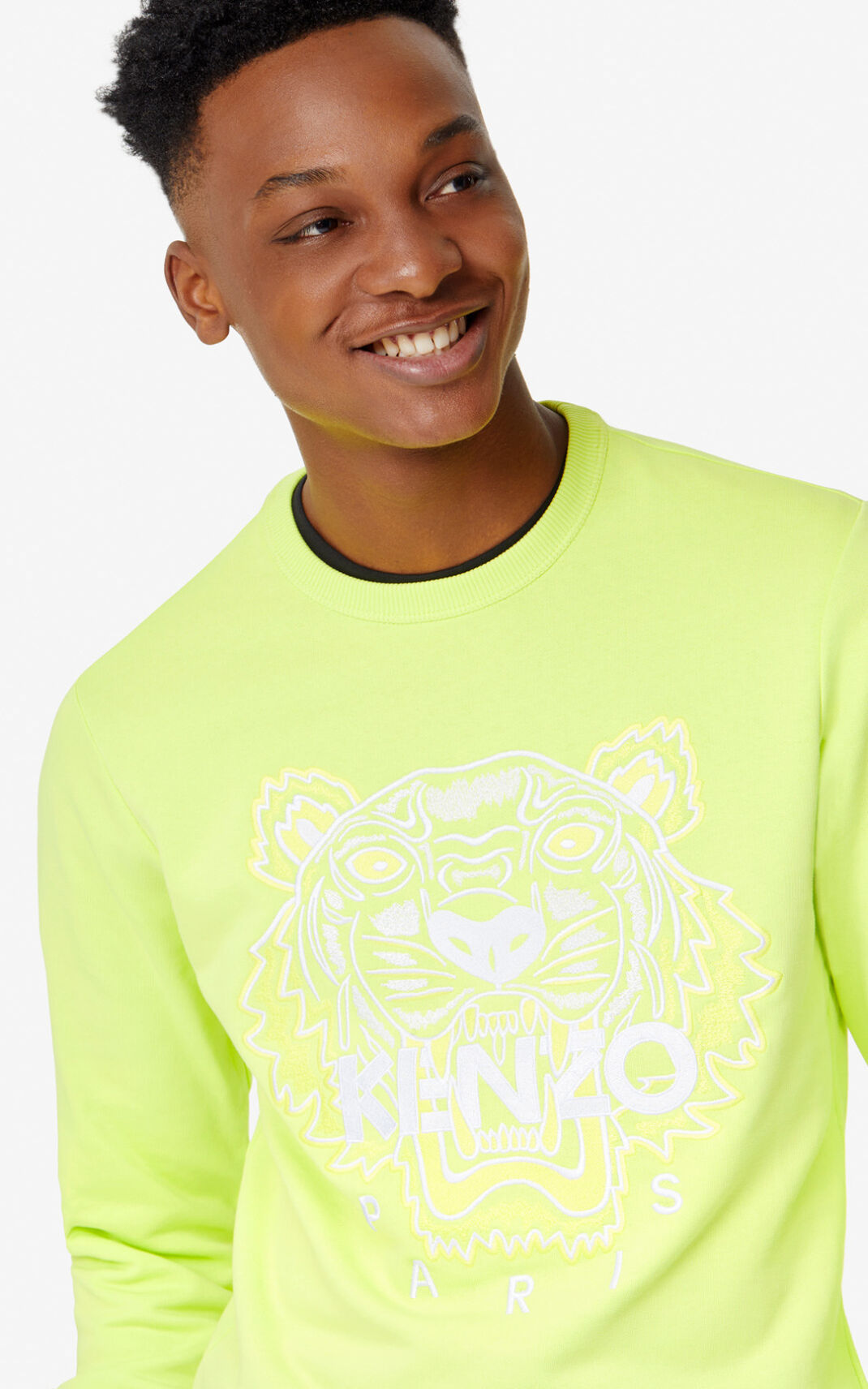 Sudadera Kenzo Tiger Hombre Limón MSA087632